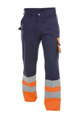 DASSY-Warnschutz, Warn-Bundhose OMAHA , orange/dunkelblau