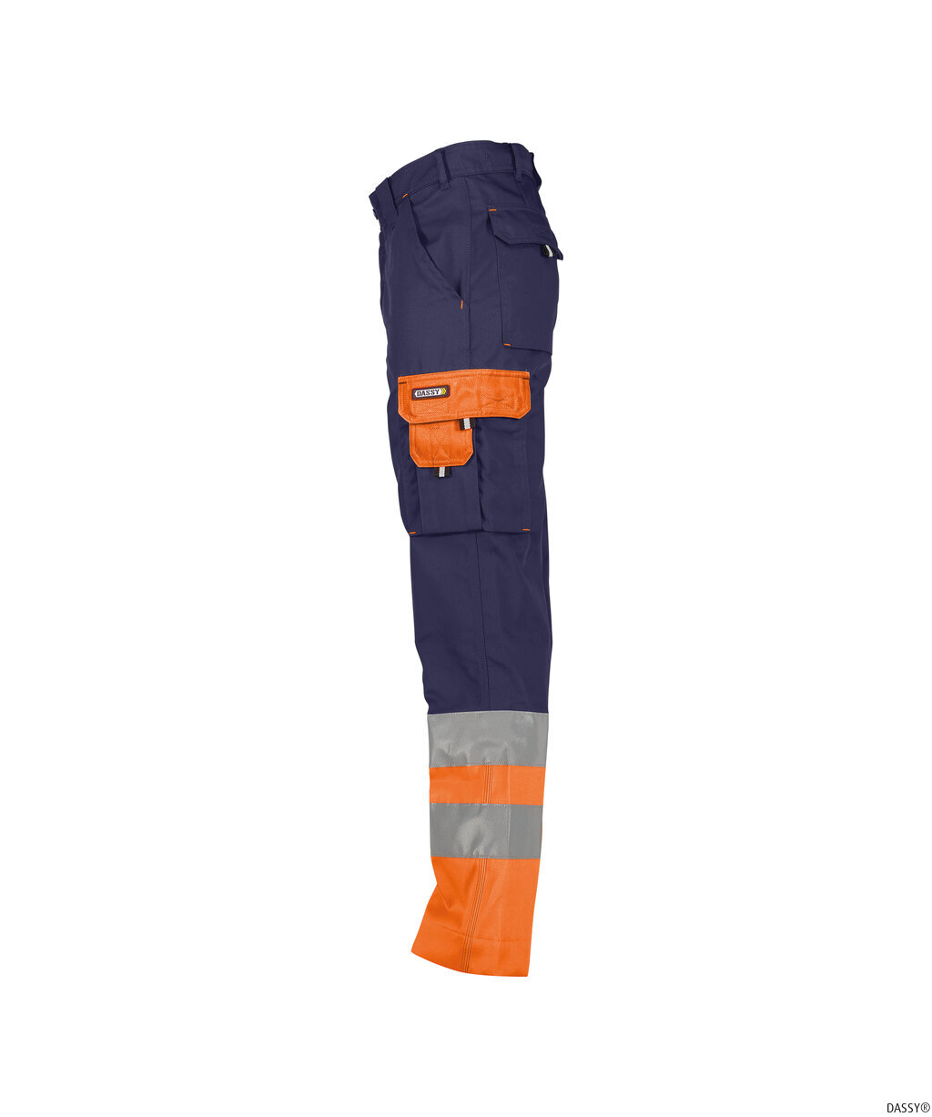 DASSY-Warnschutz, Warn-Bundhose OMAHA , orange/dunkelblau