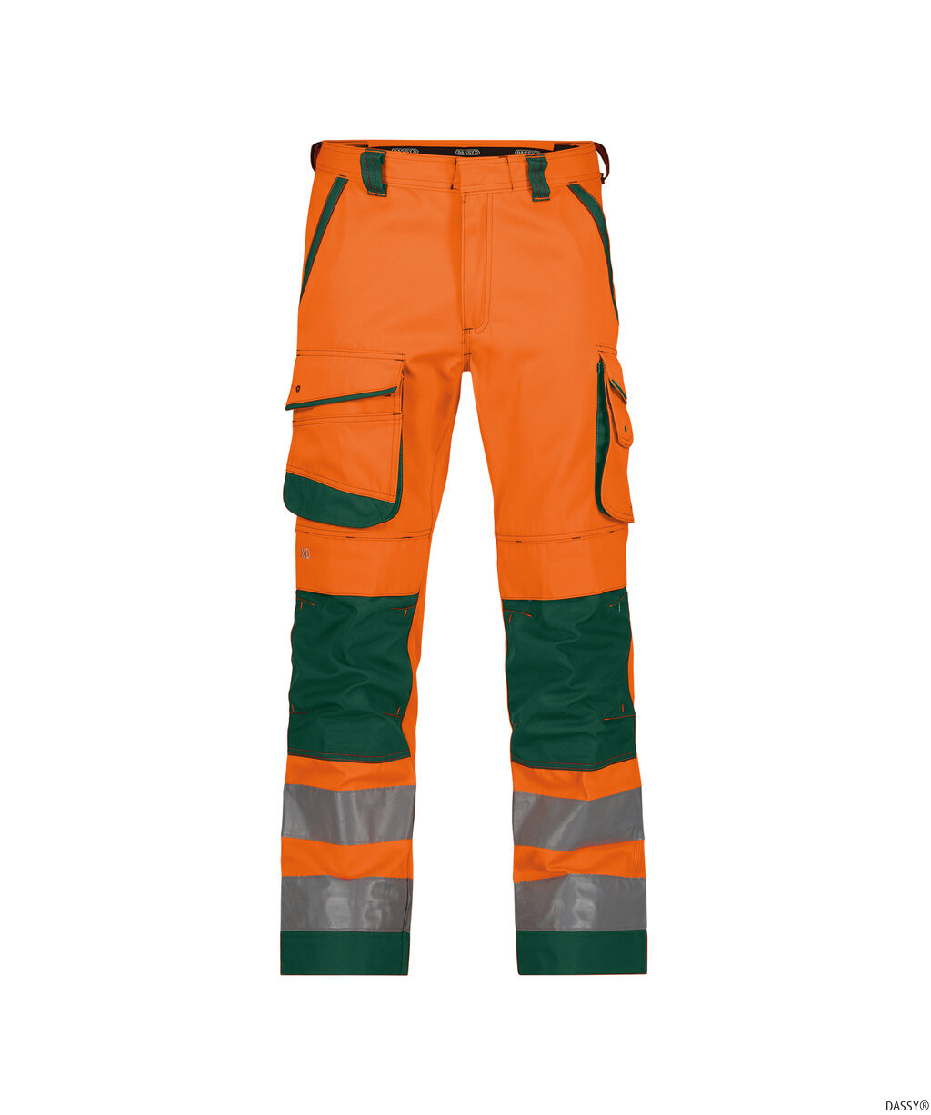 DASSY-Warnschutz, Warn-Bundhose CHICAGO , orange/grün