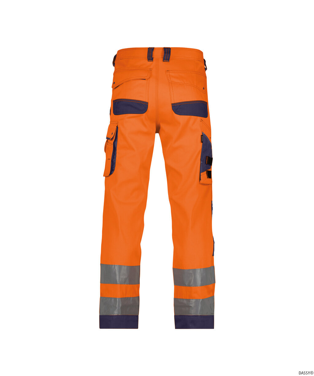 DASSY-Warnschutz, Warn-Bundhose CHICAGO , orange/dunkelblau