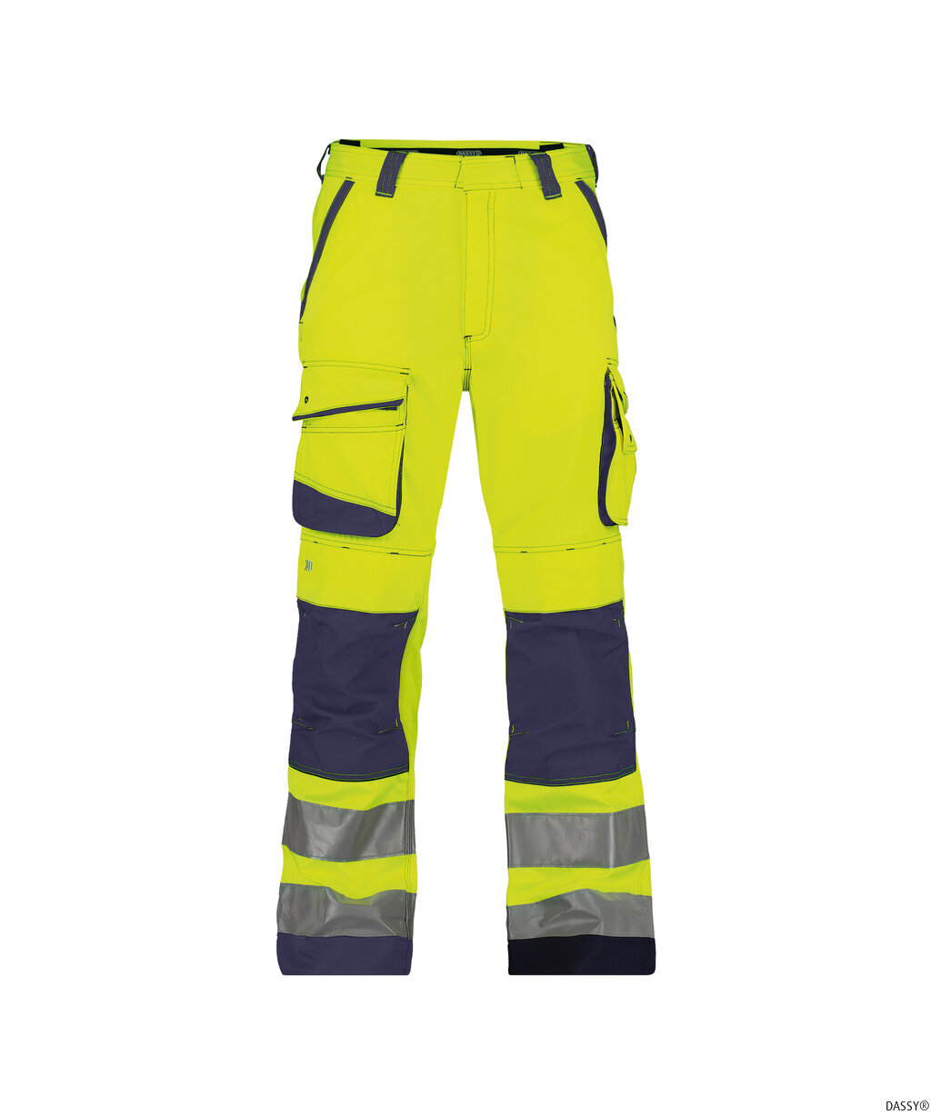 DASSY-Warnschutz, Warn-Bundhose CHICAGO , gelb/dunkelblau