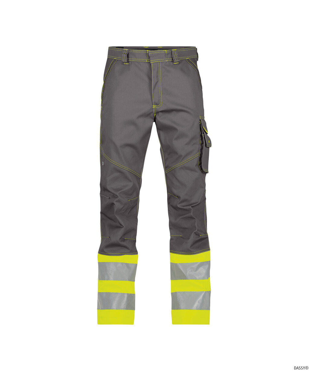 DASSY-Warnschutz, Warn-Bundhose PHOENIX , gelb/grau