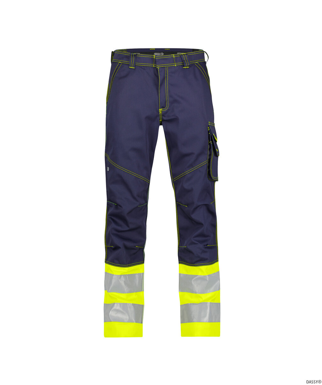 DASSY-Warnschutz, Warn-Bundhose PHOENIX , gelb/dunkelblau