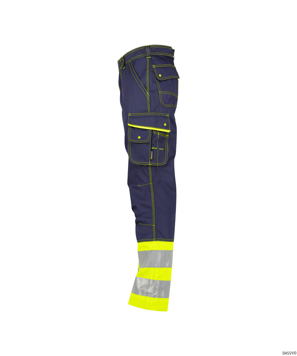 DASSY-Warnschutz, Warn-Bundhose PHOENIX , gelb/dunkelblau