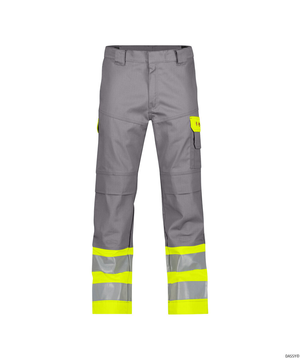 DASSY-Warnschutz, Warn-Bundhose LENOX  grau/gelb