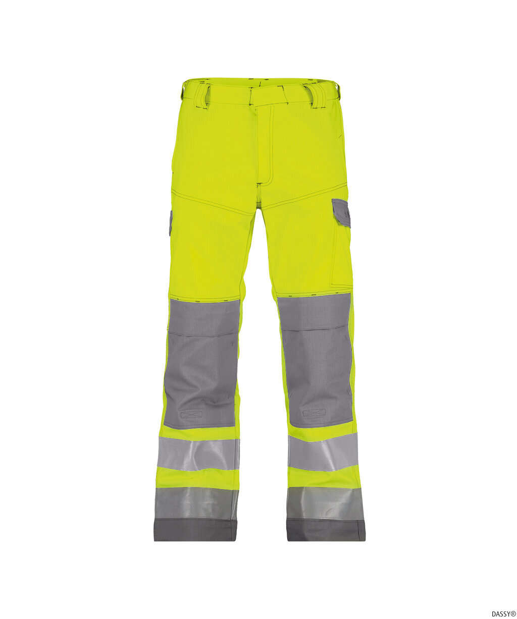 DASSY-Warnschutz, Warn-Bundhose MANCHESTER  gelb/grau