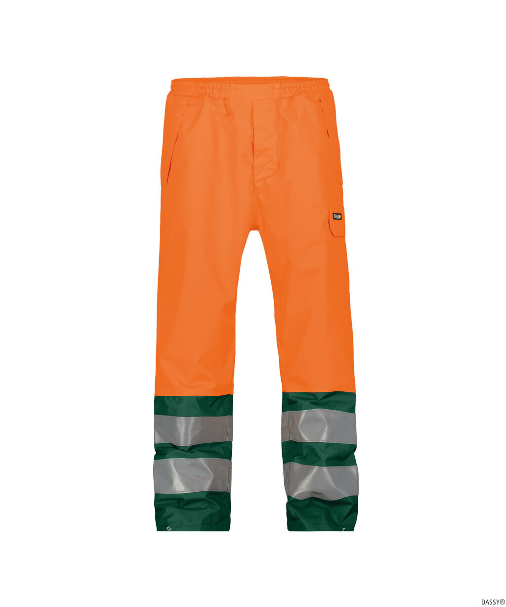 DASSY-Warnschutz, Regen-Warn-Bundhose SOLA,   orange/grün