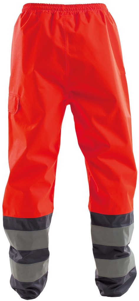 DASSY-Warnschutz, Regen-Warn-Bundhose SOLA,   rot/grau