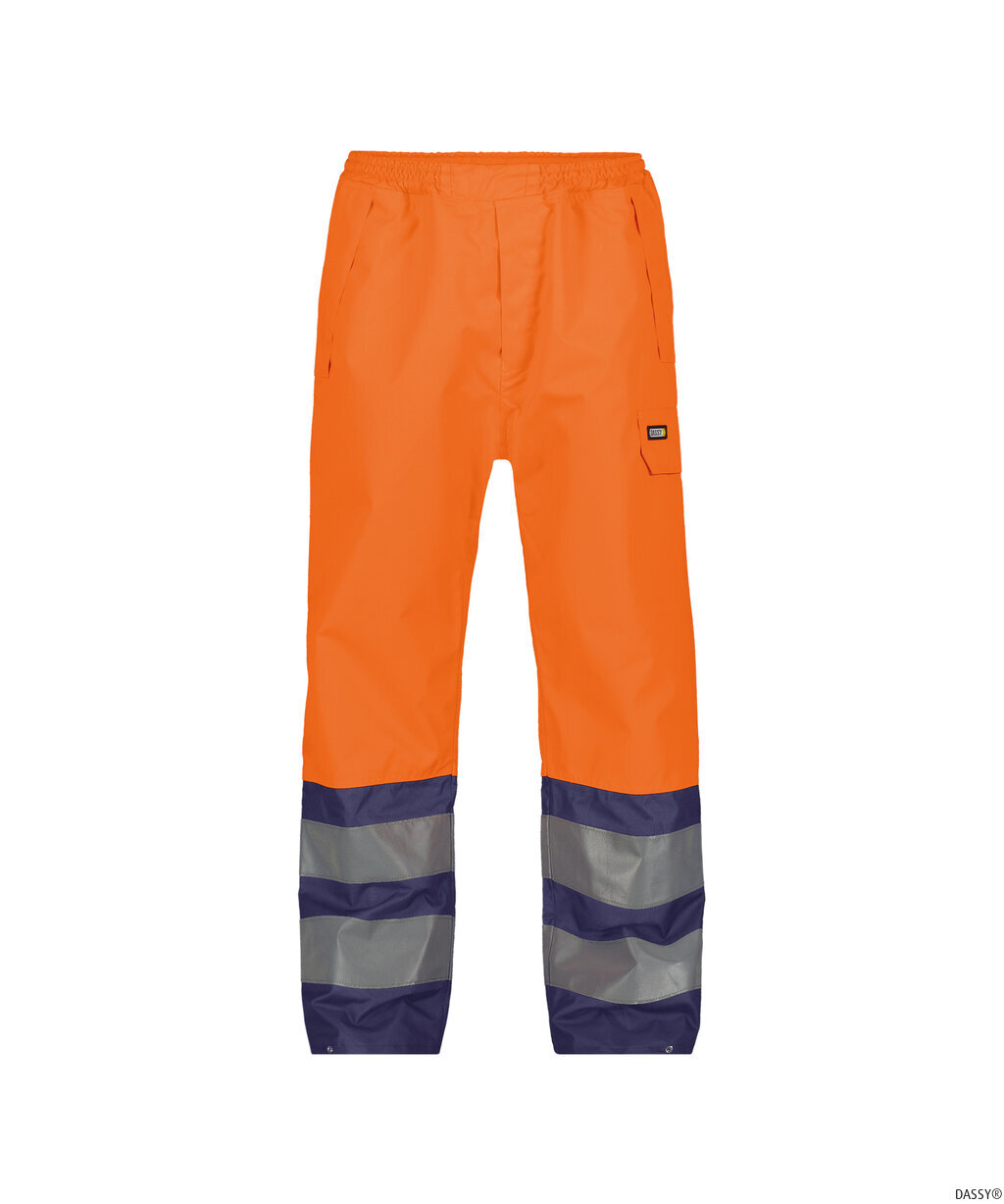 DASSY-Warnschutz, Regen-Warn-Bundhose SOLA,   orange/dunkelblau
