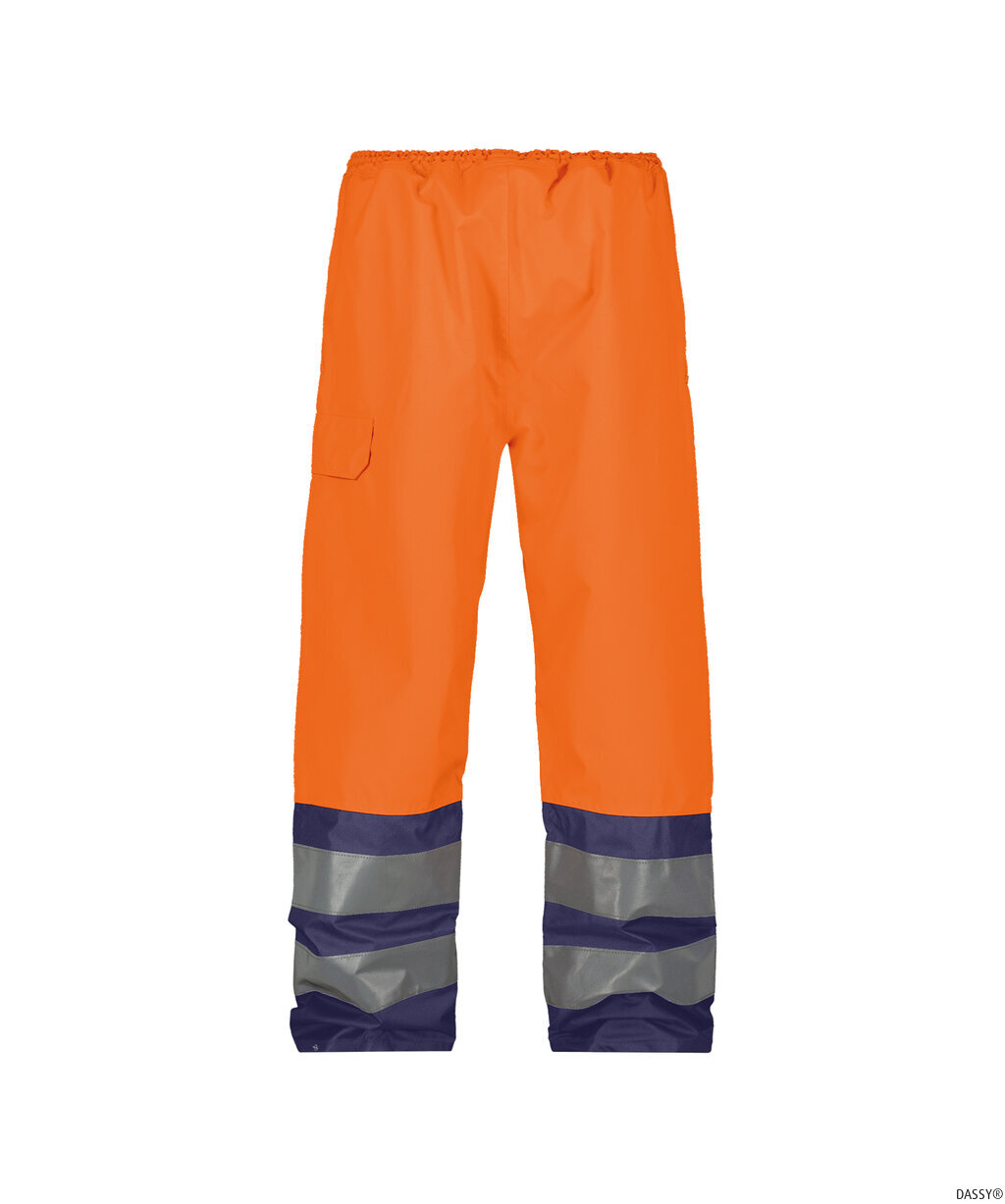 DASSY-Warnschutz, Regen-Warn-Bundhose SOLA,   orange/dunkelblau