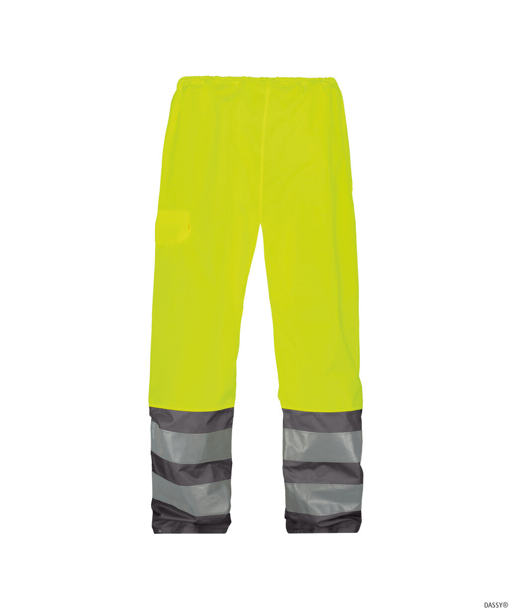 DASSY-Warnschutz, Regen-Warn-Bundhose SOLA,   gelb/grau