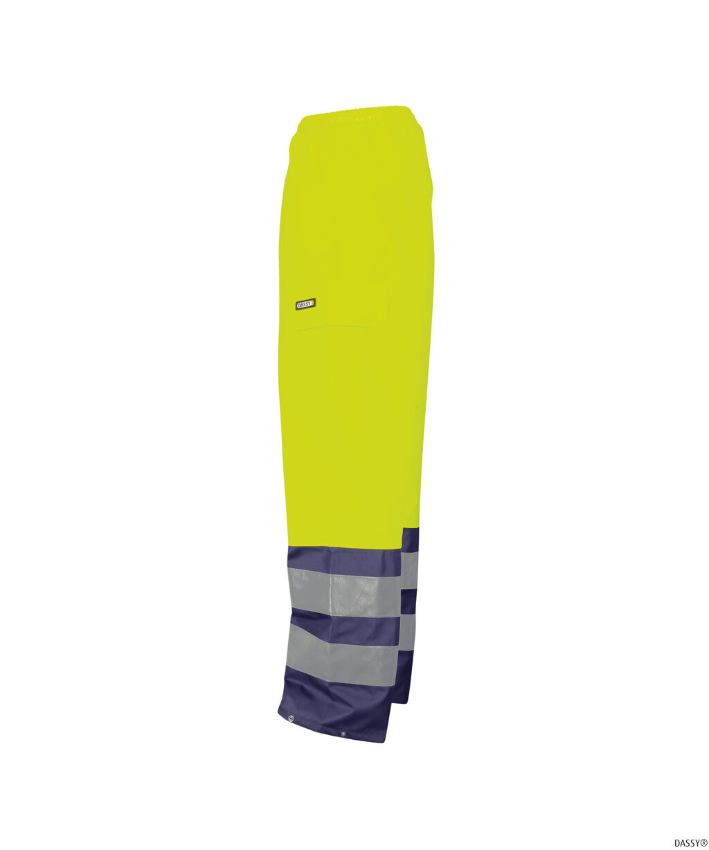 DASSY-Warnschutz, Regen-Warn-Bundhose SOLA,   gelb/dunkelblau