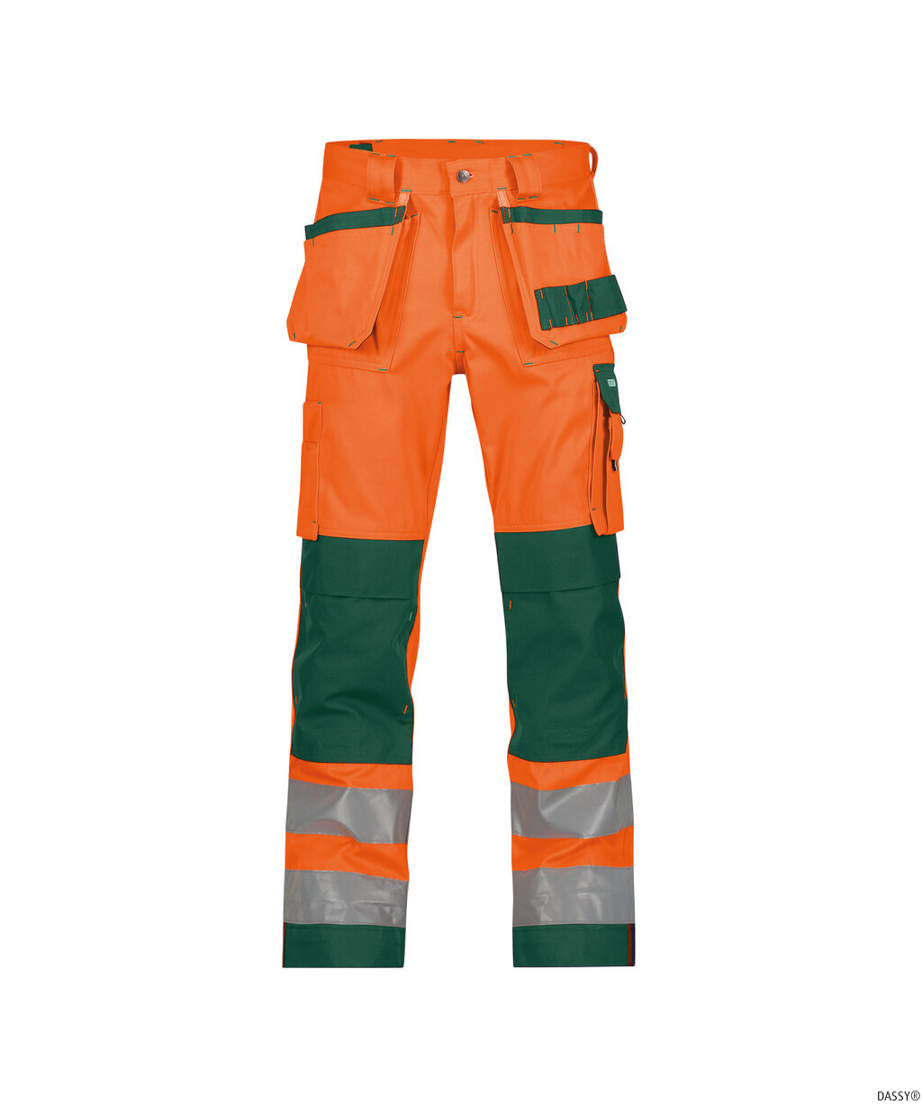 DASSY-Warnschutz, Warn-Bundhose GLASGOW,  orange/grün