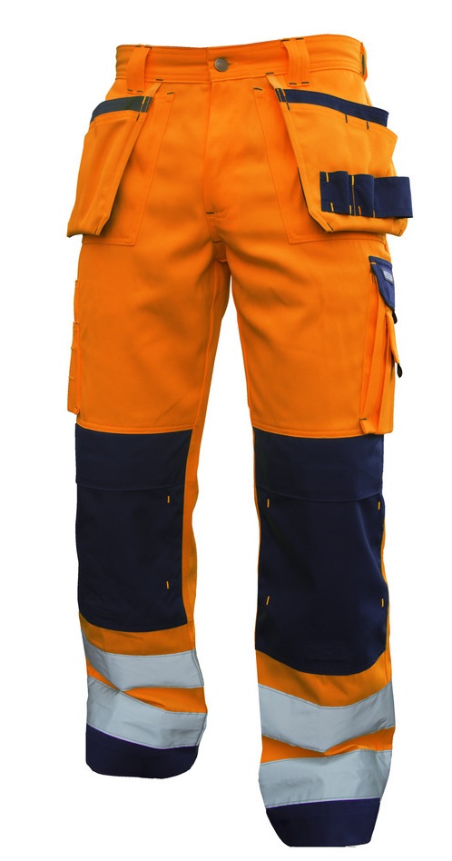 DASSY-Warnschutz, Warn-Bundhose GLASGOW,  orange/dunkelblau
