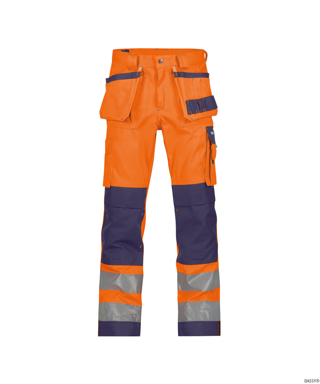 DASSY-Warnschutz, Warn-Bundhose GLASGOW,  orange/dunkelblau