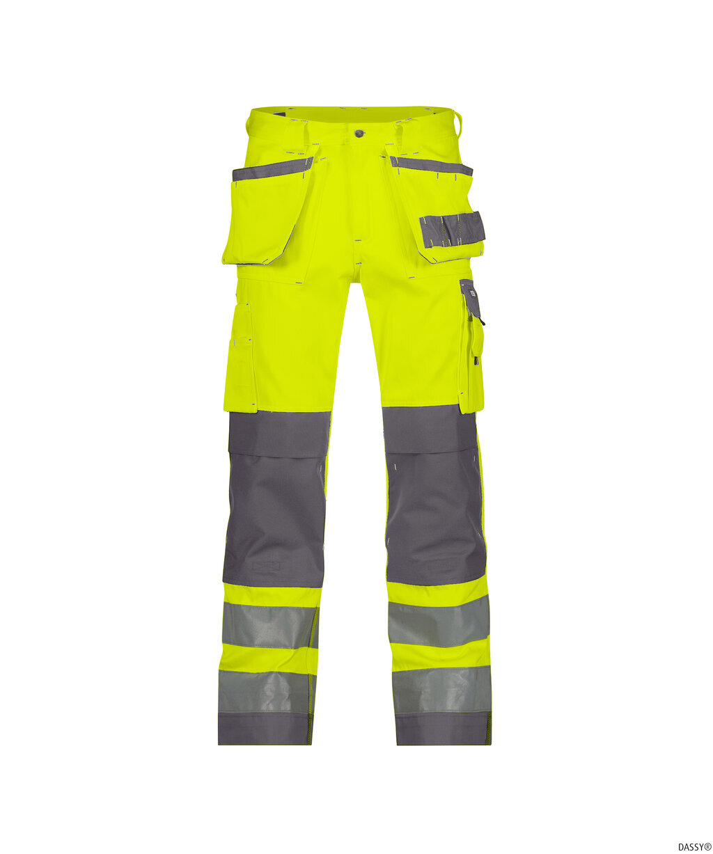 DASSY-Warnschutz, Warn-Bundhose GLASGOW,  gelb/grau