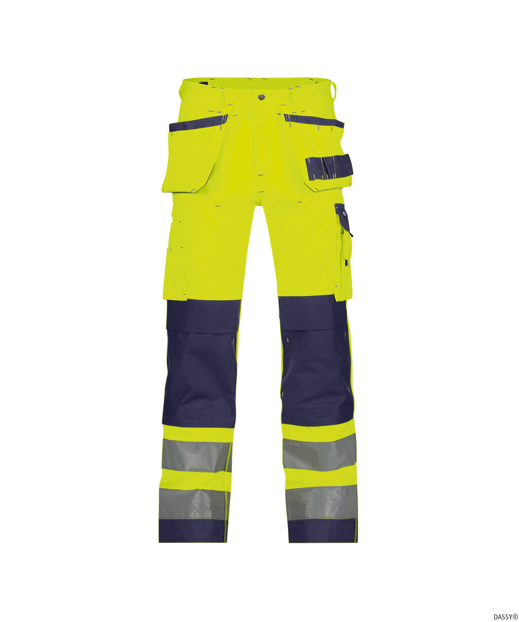 DASSY-Warnschutz, Warn-Bundhose GLASGOW,  gelb/dunkelblau