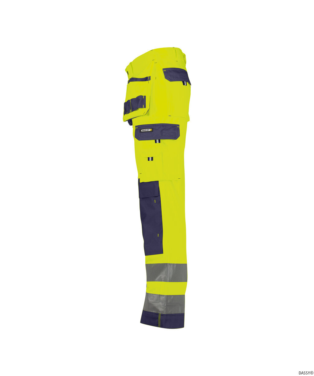 DASSY-Warnschutz, Warn-Bundhose GLASGOW,  gelb/dunkelblau