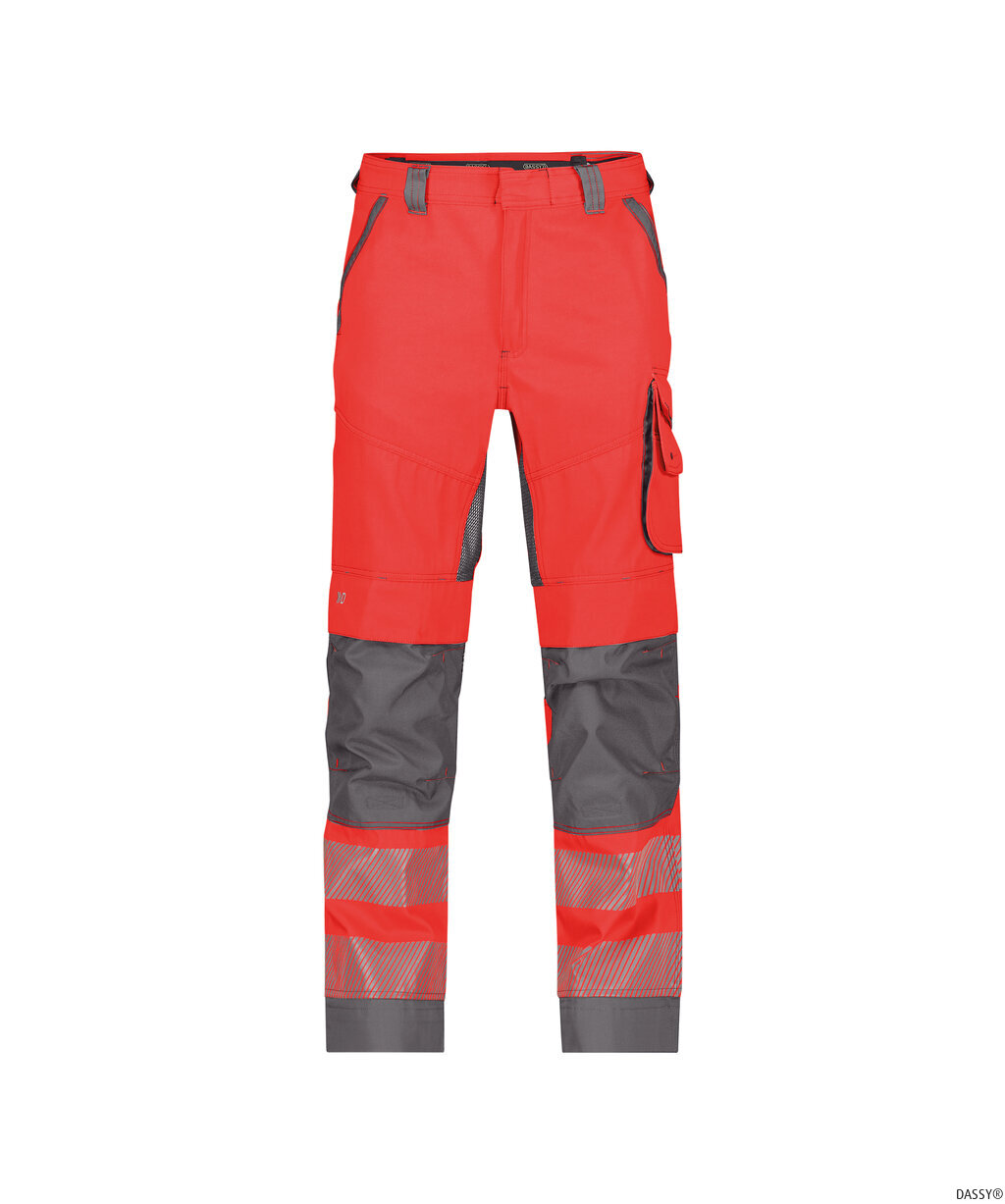 DASSY-Warnschutz, Warn-Bundhose ODESSA , rot/grau