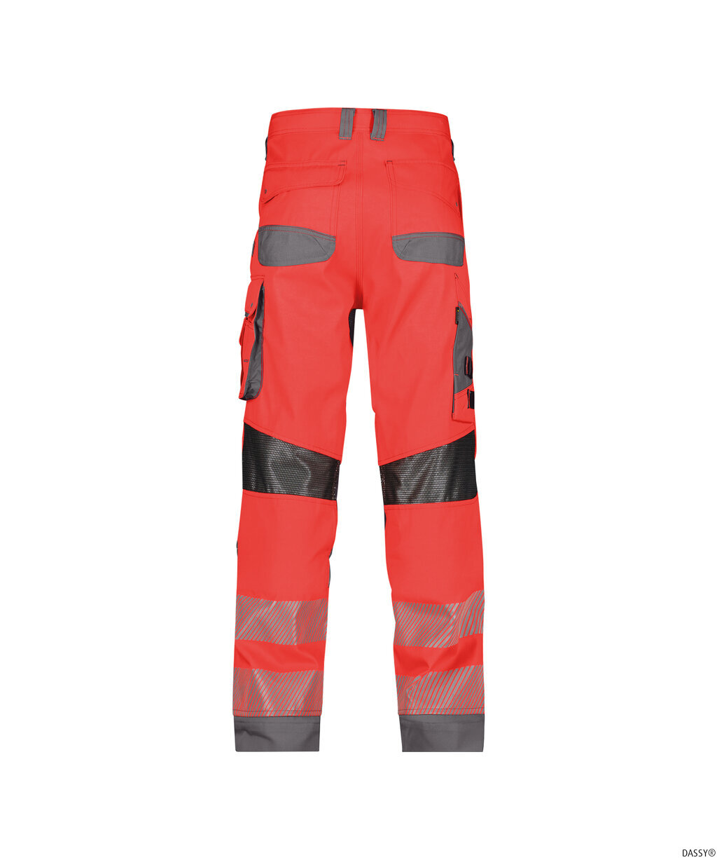 DASSY-Warnschutz, Warn-Bundhose ODESSA , rot/grau