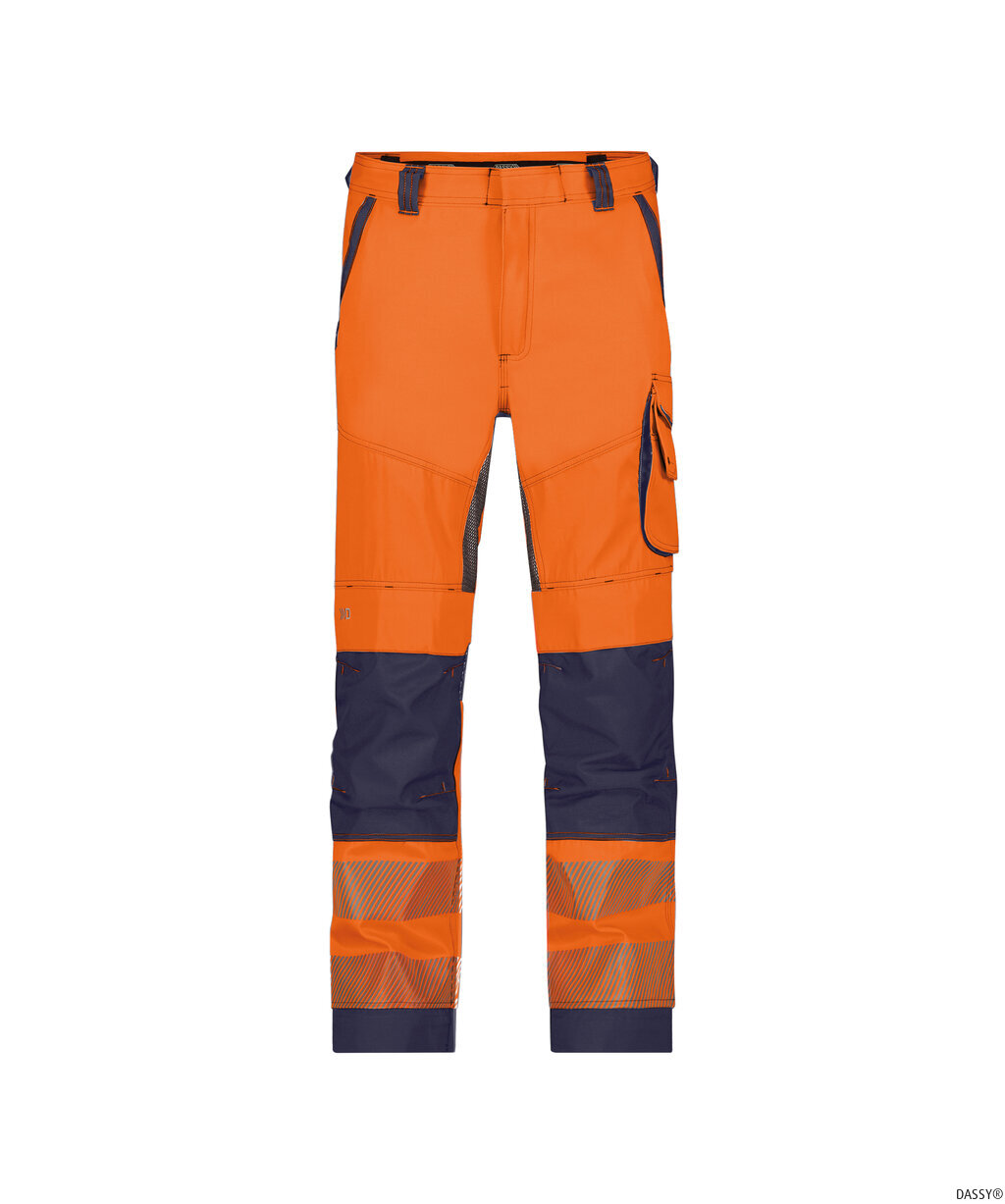 DASSY-Warnschutz, Warn-Bundhose ODESSA , orange/dunkelblau