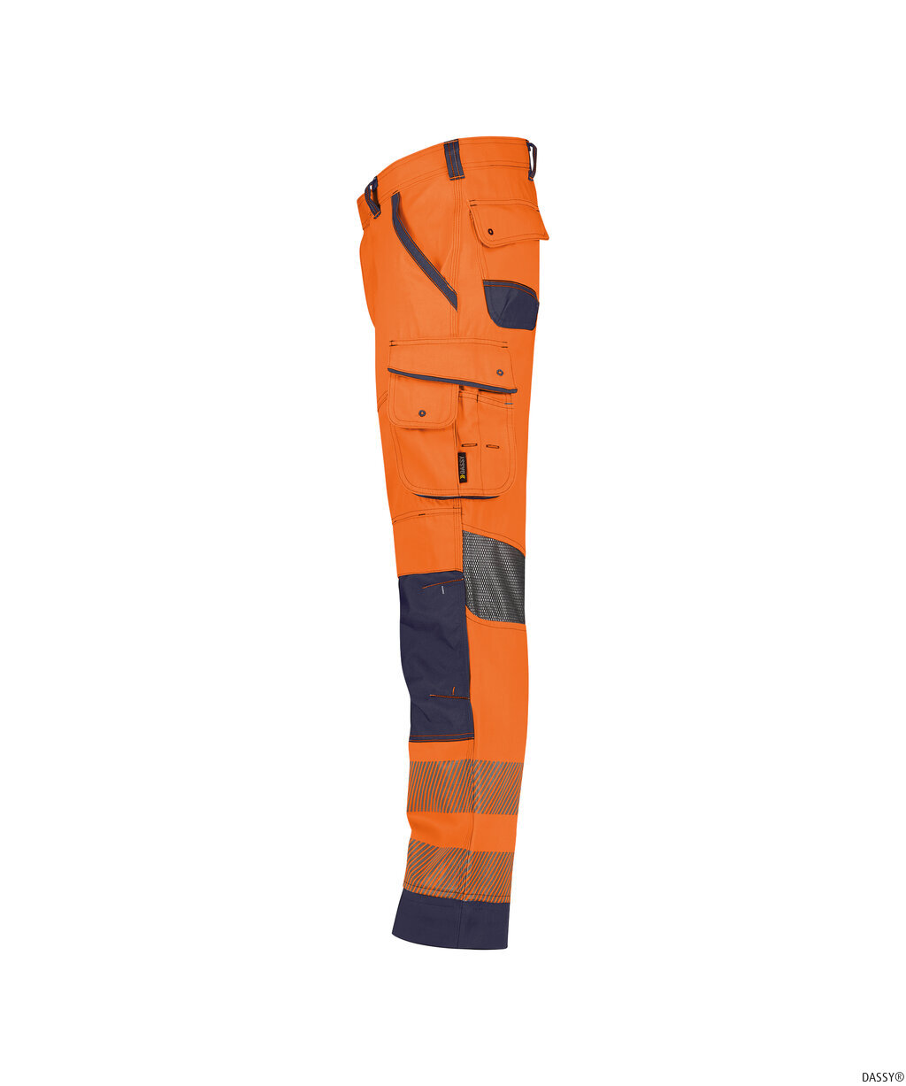 DASSY-Warnschutz, Warn-Bundhose ODESSA , orange/dunkelblau
