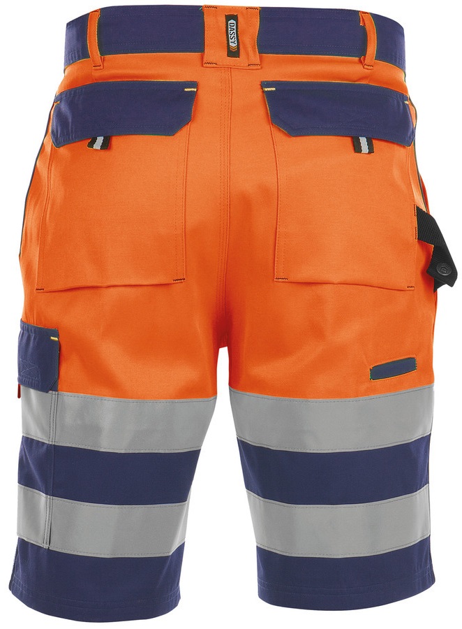 DASSY-Warnschutz, Warn-Shorts VENNA , orange/dunkelblau
