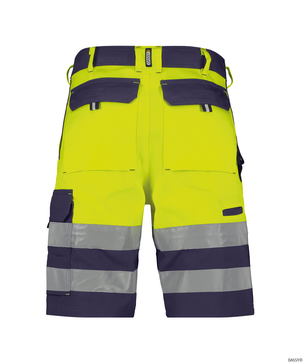DASSY-Warnschutz, Warn-Shorts VENNA , gelb/dunkelblau