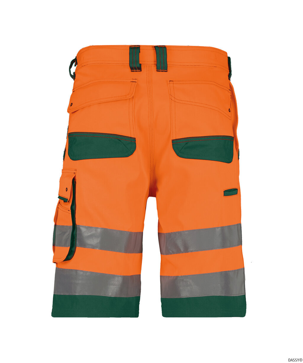 DASSY-Warnschutz, Warn-Shorts LUCCA orange/grün