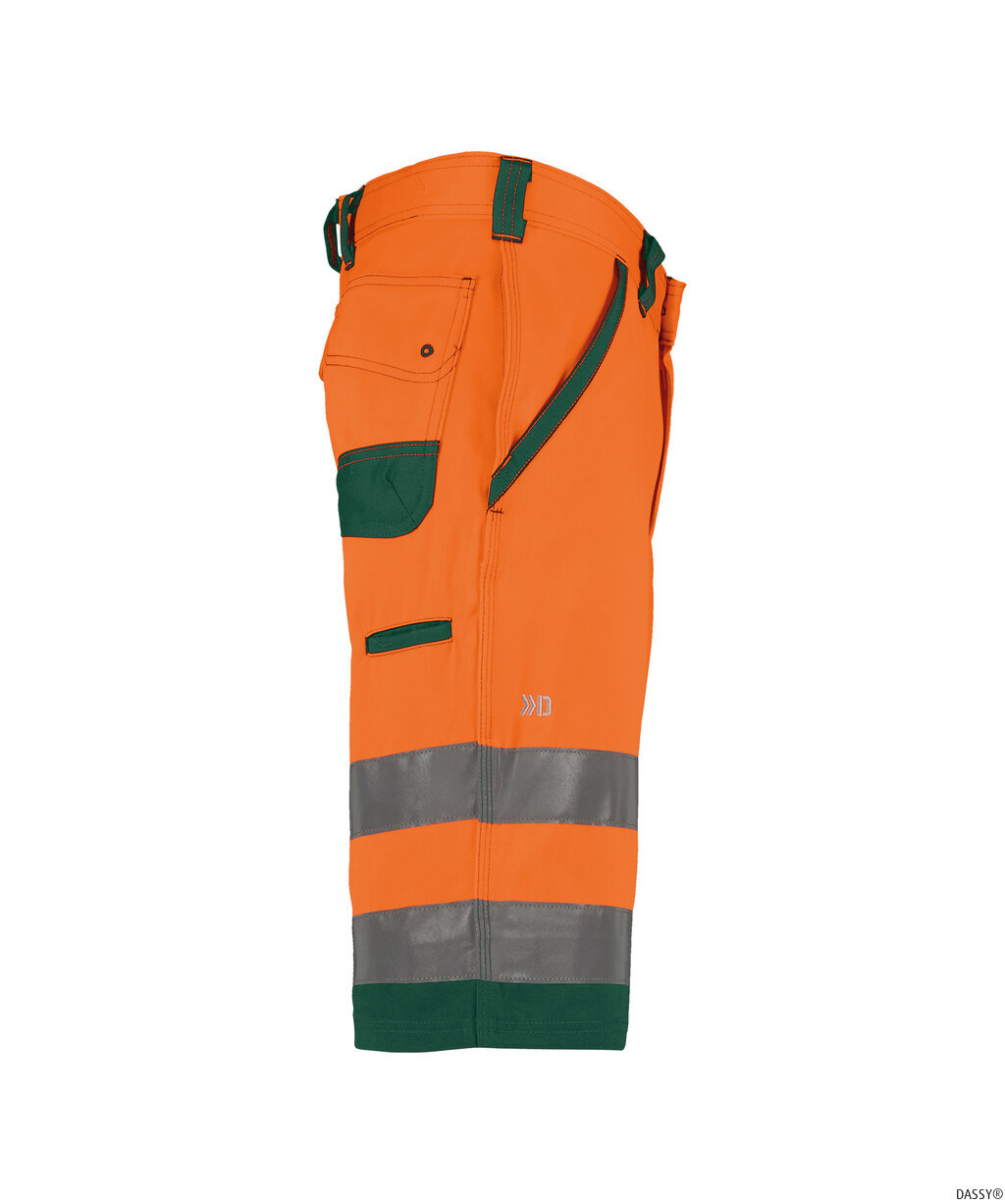 DASSY-Warnschutz, Warn-Shorts LUCCA orange/grün