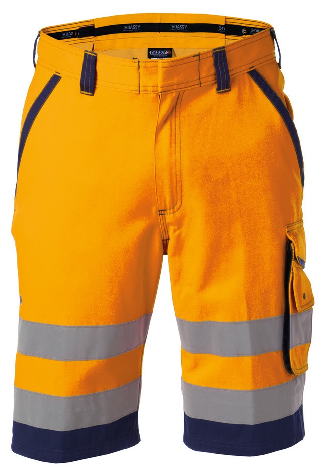 DASSY-Warnschutz, Warn-Shorts LUCCA orange/dunkelblau