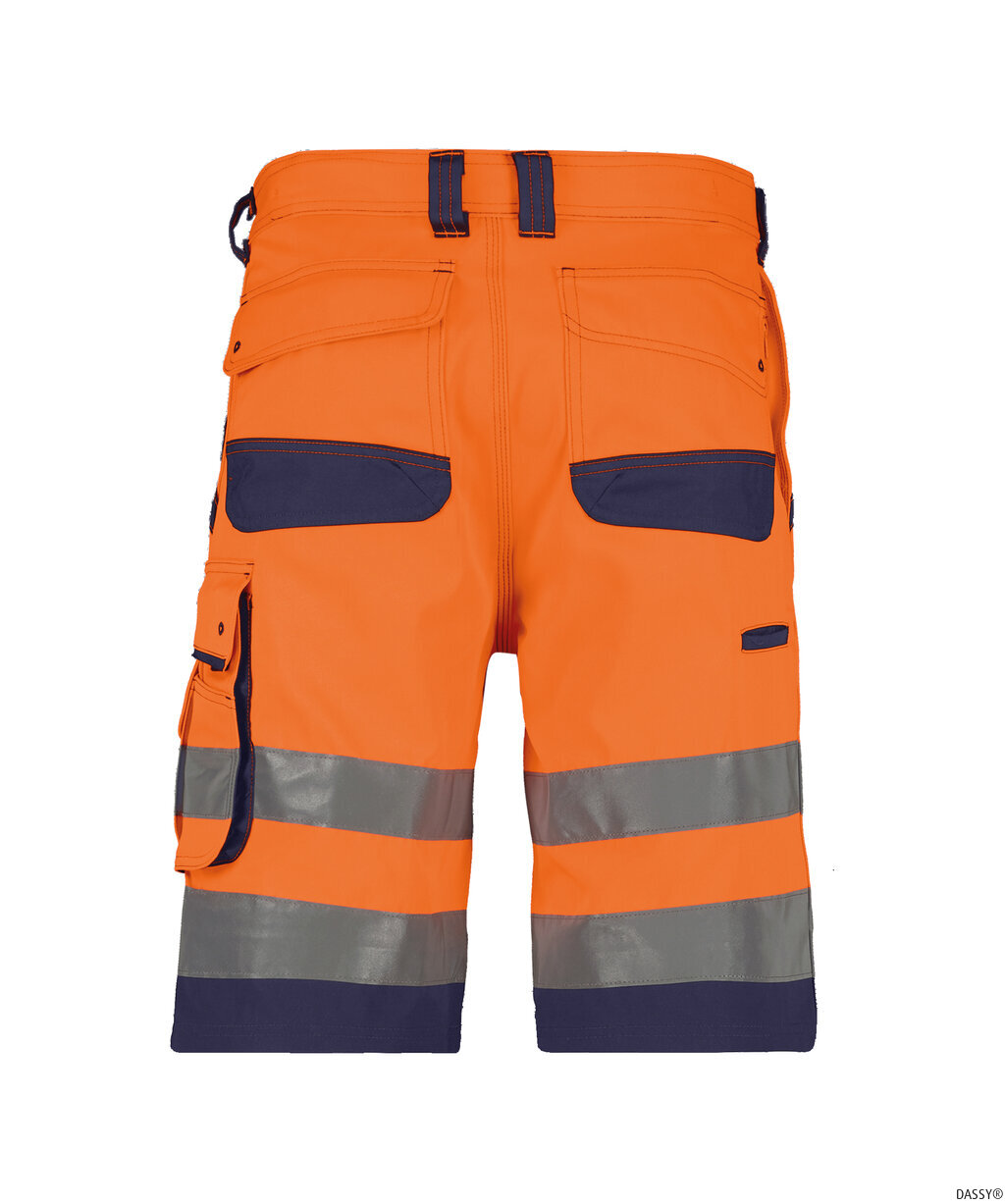 DASSY-Warnschutz, Warn-Shorts LUCCA orange/dunkelblau