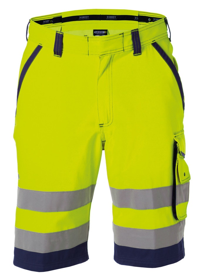 DASSY-Warnschutz, Warn-Shorts LUCCA gelb/dunkelblau