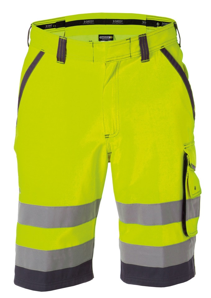 DASSY-Warnschutz, Warn-Shorts LUCCA gelb/grau