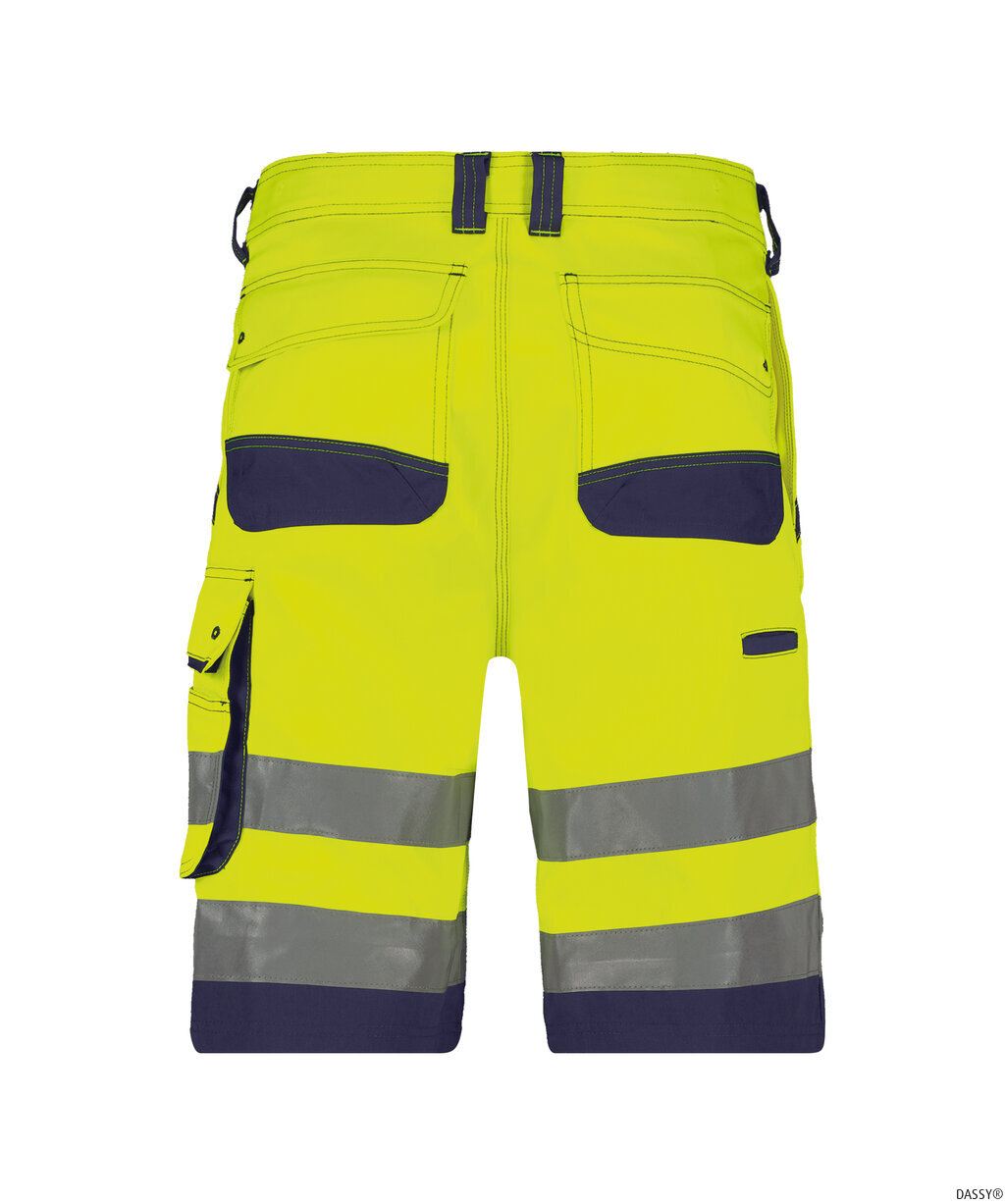 DASSY-Warnschutz, Warn-Shorts LUCCA gelb/dunkelblau