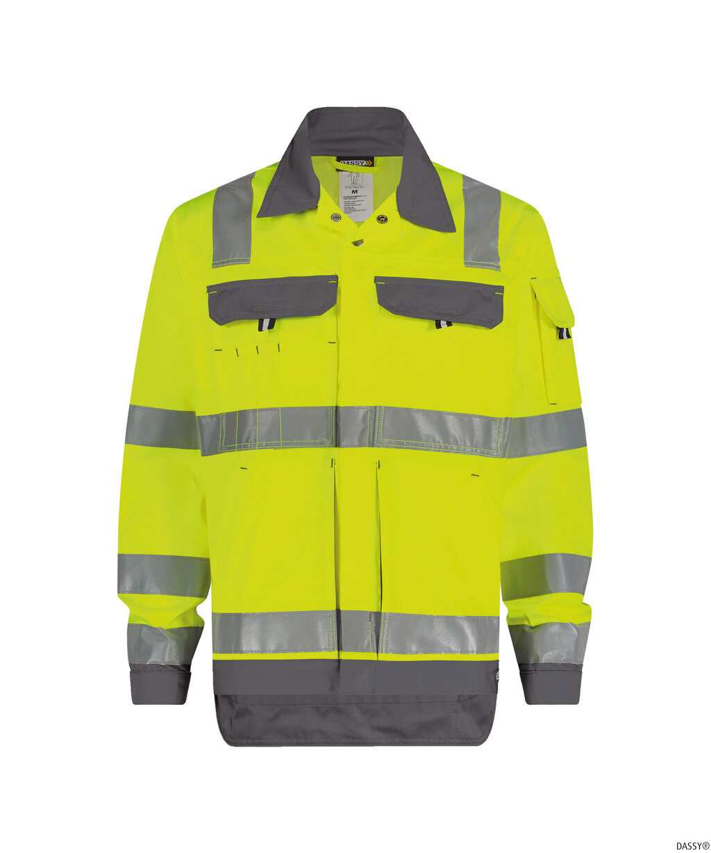DASSY-Warnschutz, Warn-Jacke DUSSELDORF , gelb/grau
