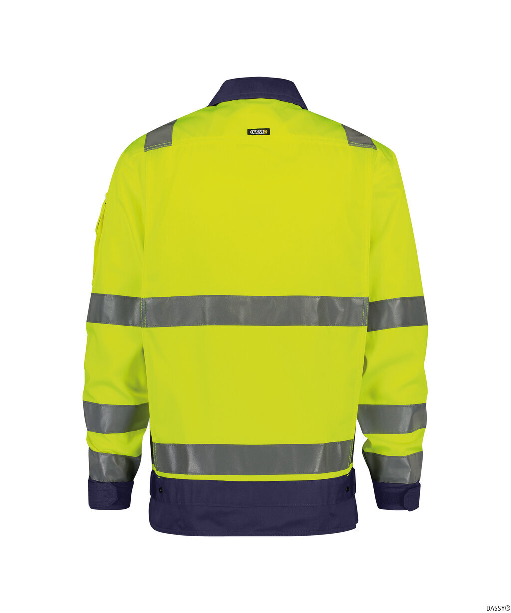 DASSY-Warnschutz, Warn-Jacke DUSSELDORF , gelb/dunkelblau