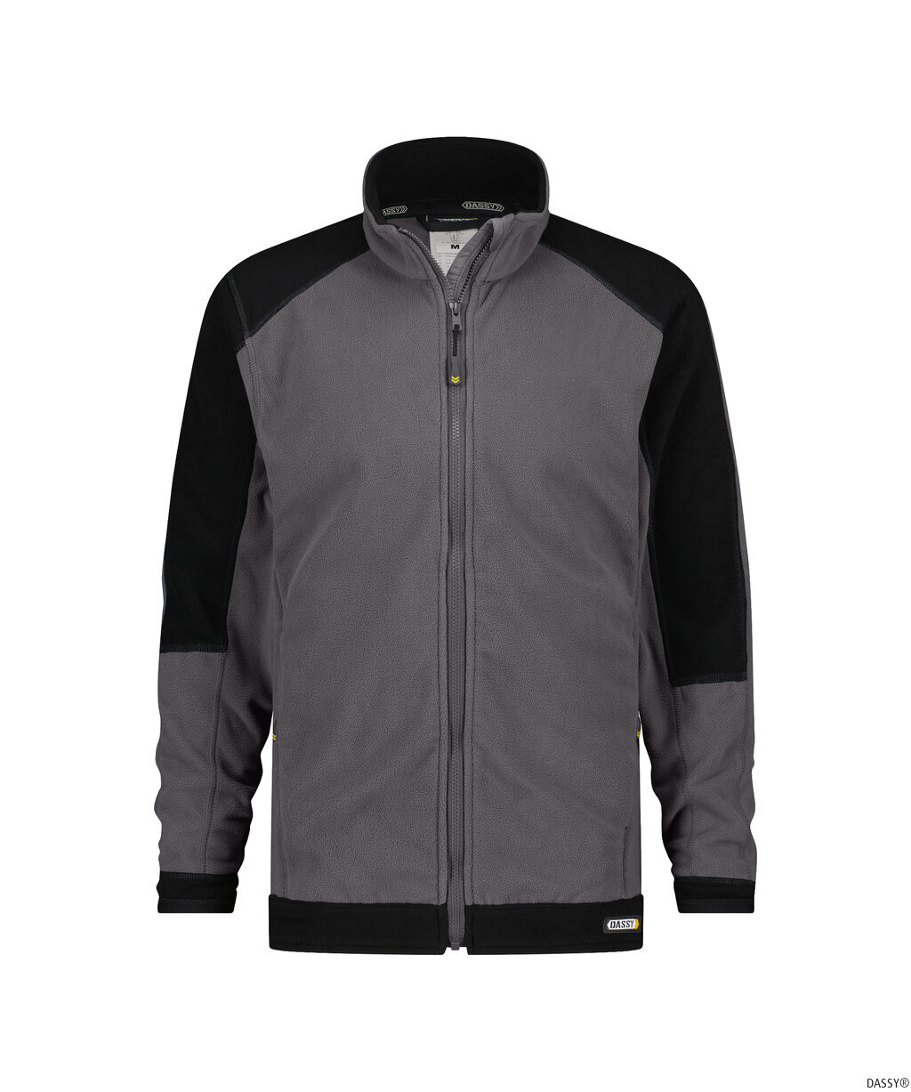 DASSY-Kälteschutz, Fleecejacke KAZAN, grau/schwarz