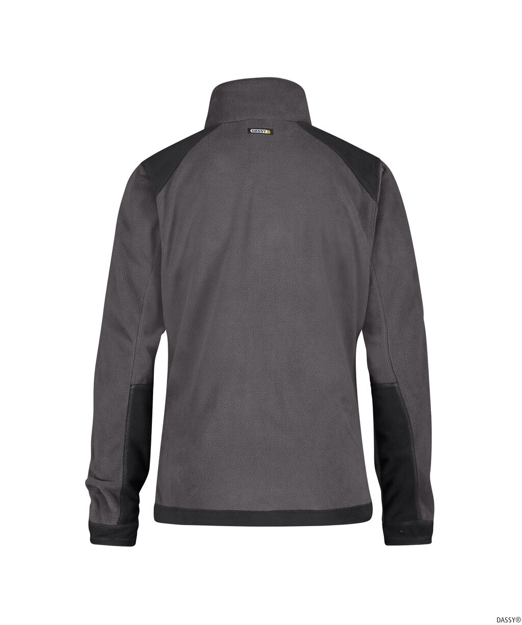 DASSY-Kälteschutz, Damen-Fleecejacke KAZAN,  grau/schwarz