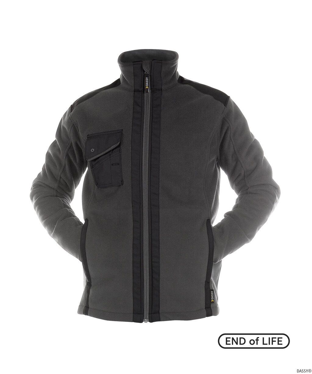 DASSY-Kälteschutz, Fleecejacke CROFT,  grau/schwarz