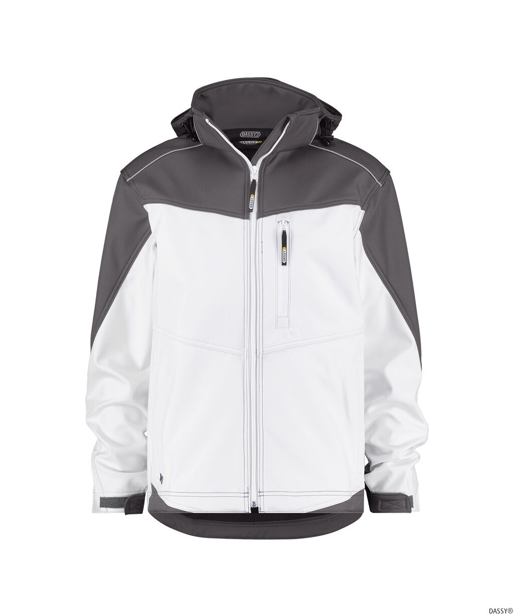 DASSY-Kälteschutz, Softshell-Jacke JAKARTA , weiß/grau