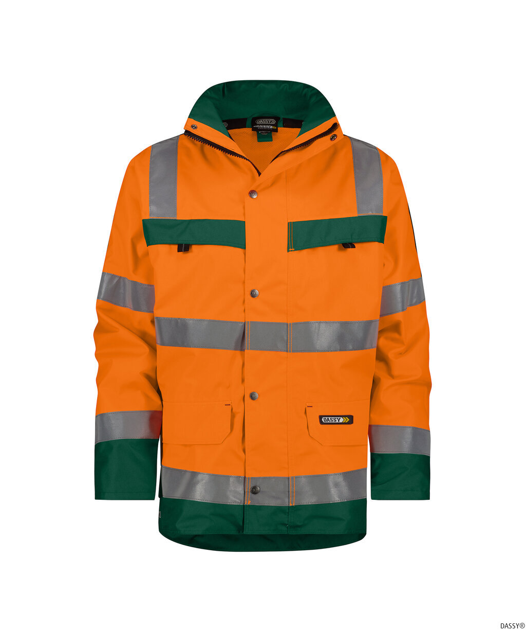 DASSY-Warnschutz, Regen-Warn-Parka ATLANTIS , orange/grün