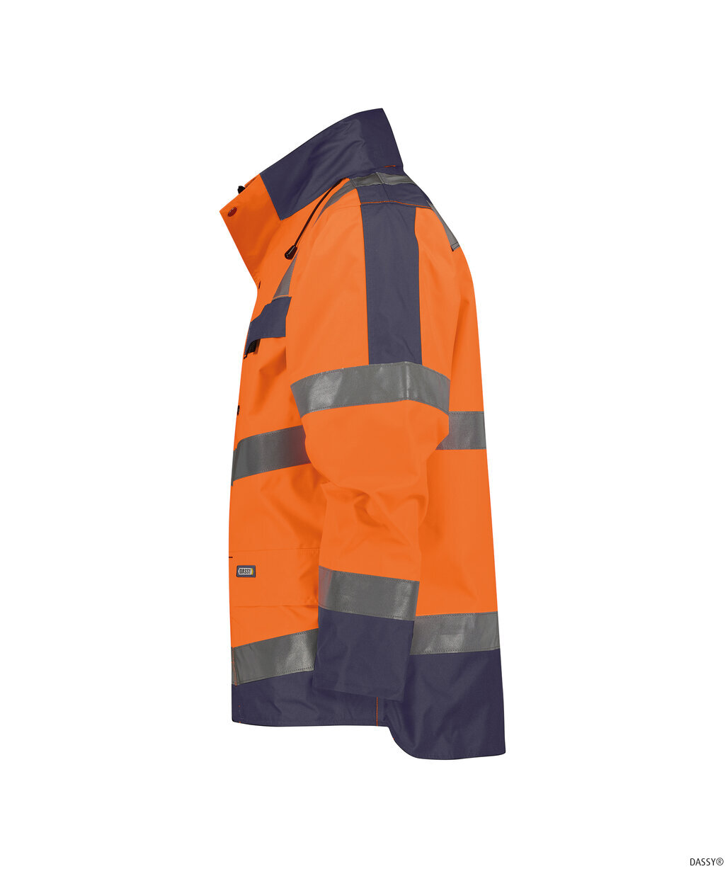 DASSY-Warnschutz, Regen-Warn-Parka ATLANTIS , orange/dunkelblau