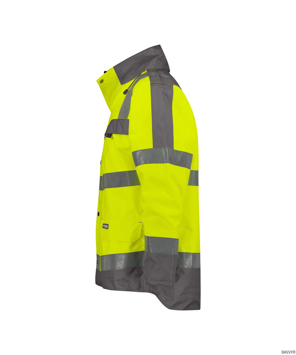 DASSY-Warnschutz, Regen-Warn-Parka ATLANTIS , gelb/grau