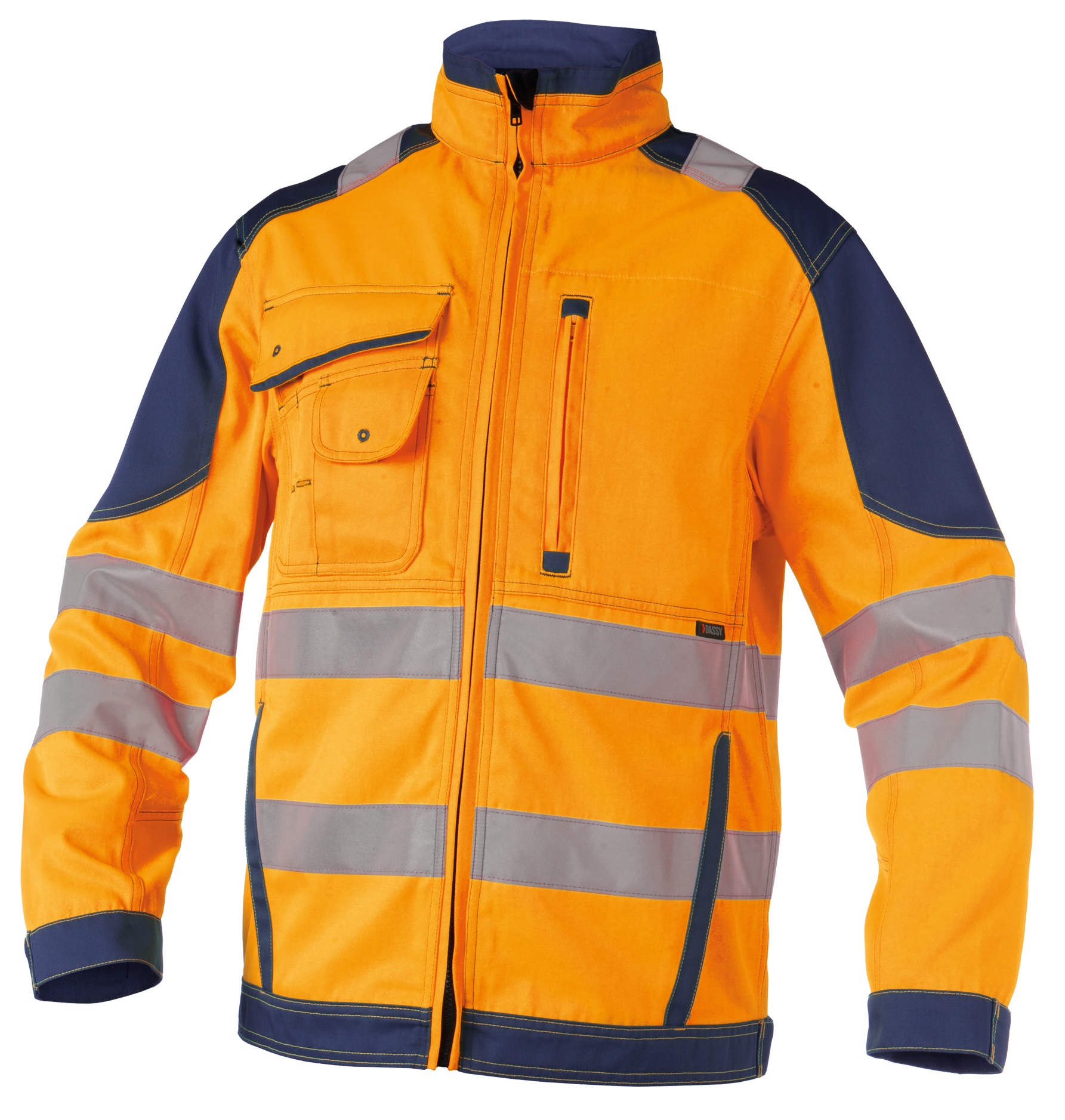 DASSY-Warnschutz, Warn-Arbeitsjacke ORLANDO, orange/blau