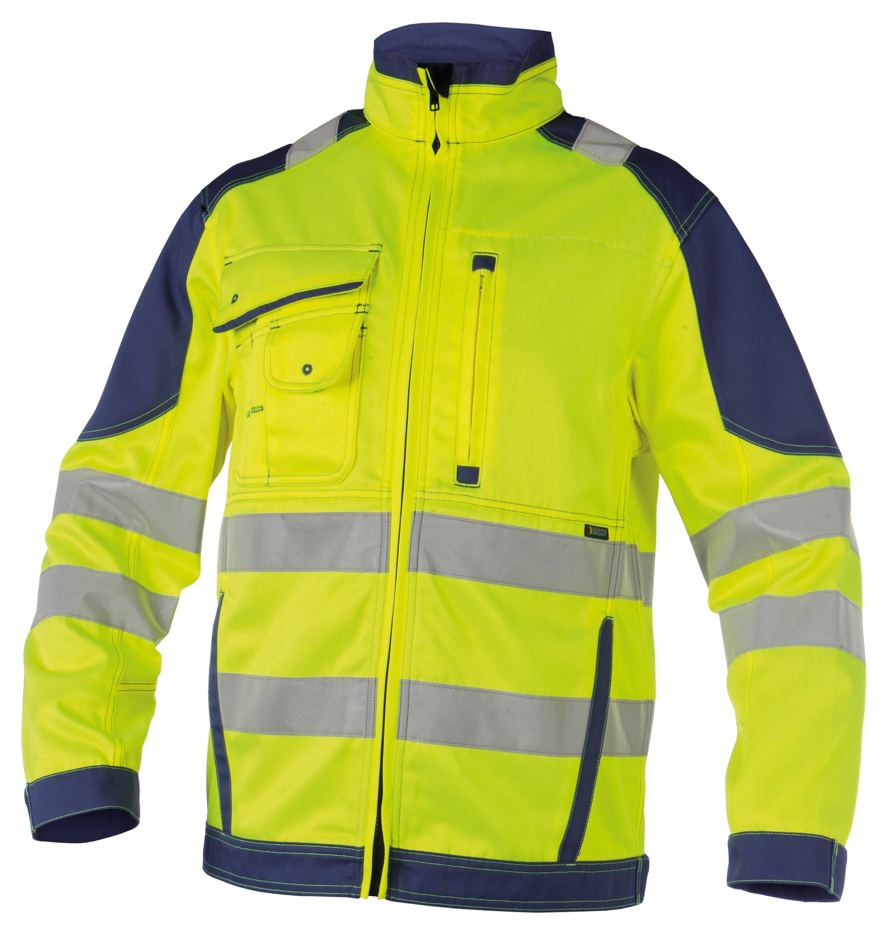 DASSY-Warnschutz, Warn-Arbeitsjacke ORLANDO, gelb/blau