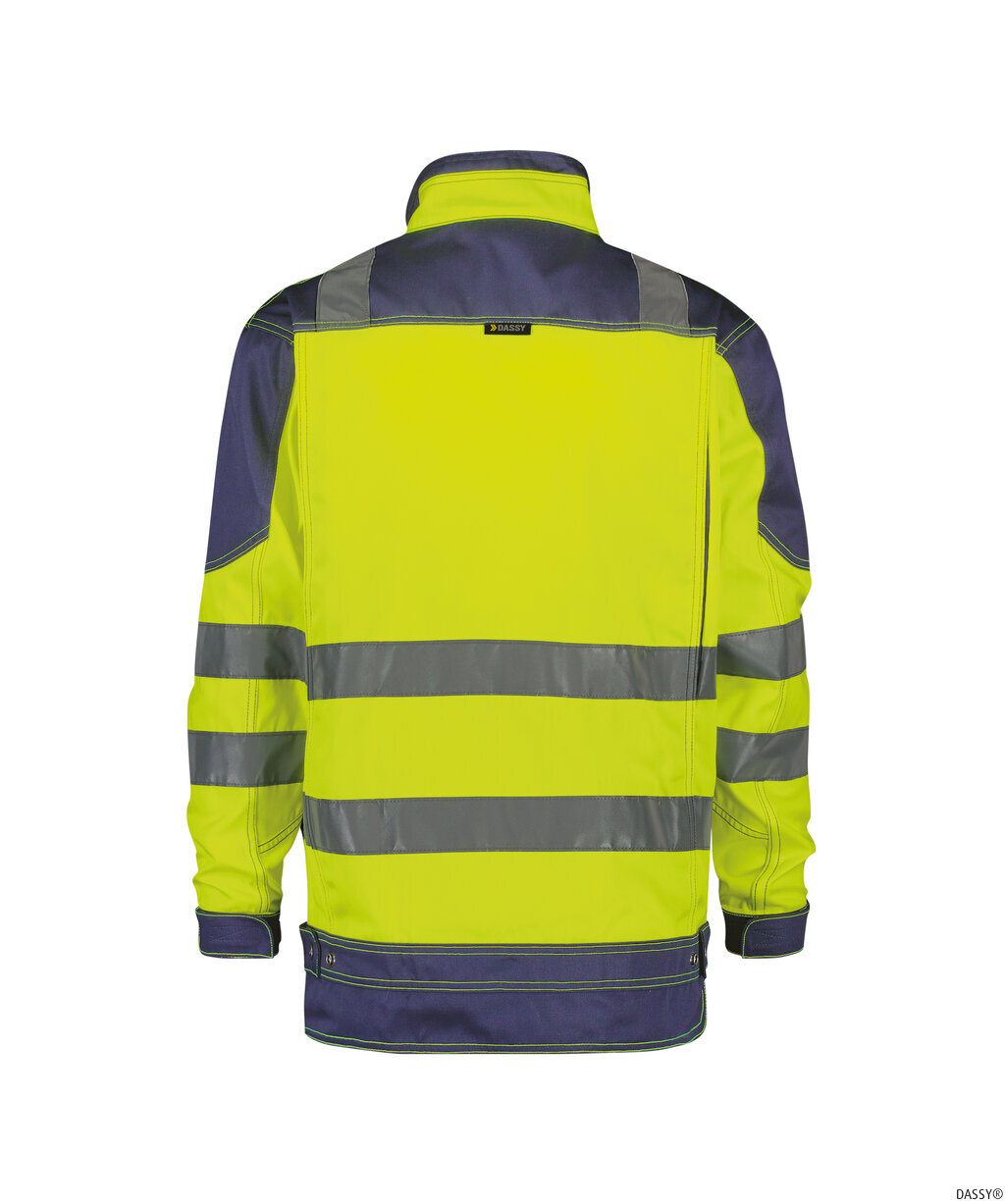 DASSY-Warnschutz, Warn-Arbeitsjacke ORLANDO, gelb/blau