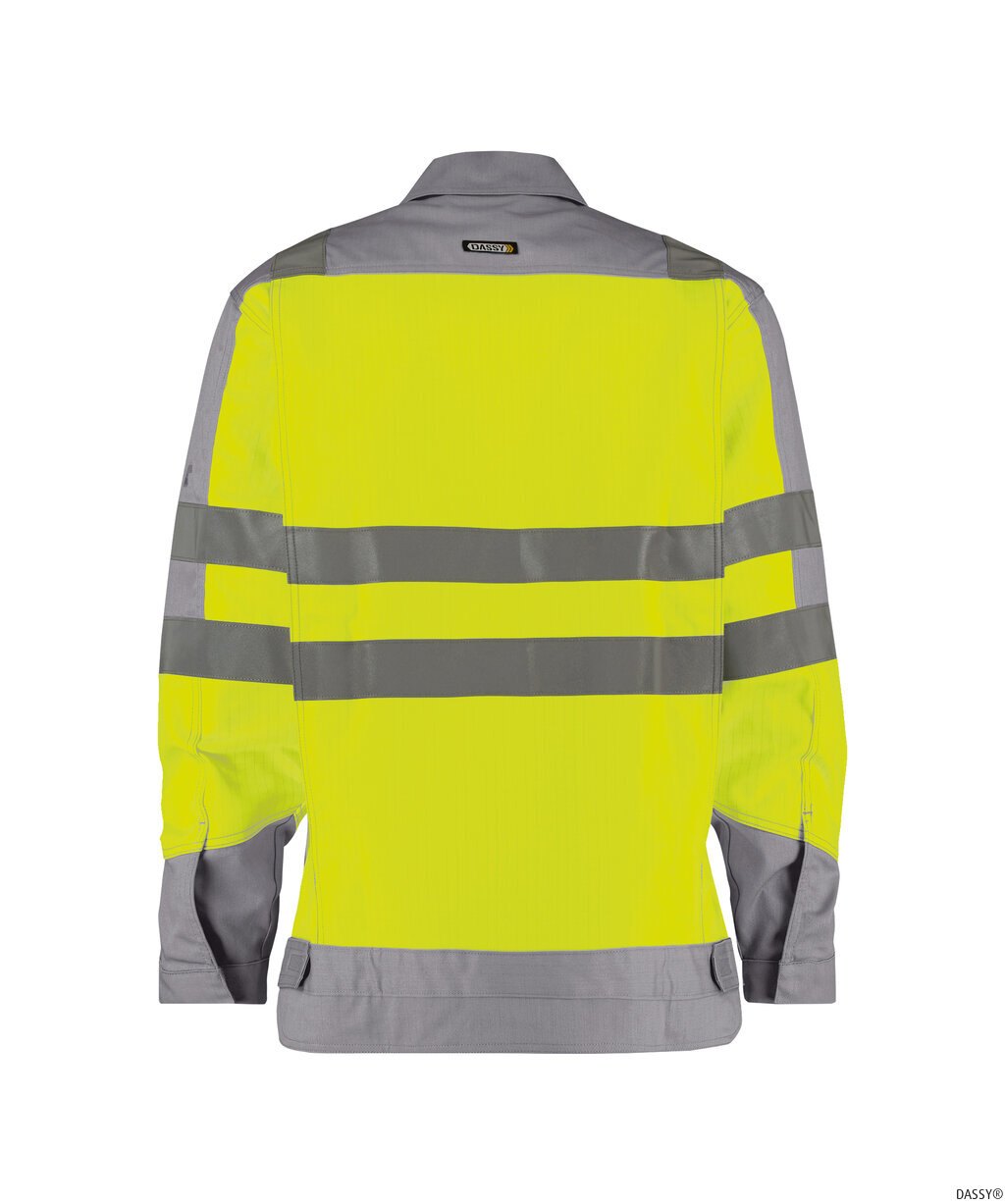 DASSY-Warnschutz, Warn-Arbeitsjacke FRANKLIN  gelb/grau