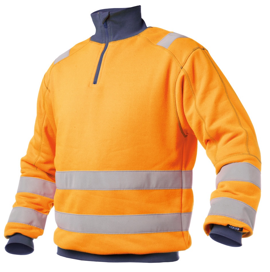 DASSY-Warnschutz, Warn-Sweater DENVER , orange/dunkelblau