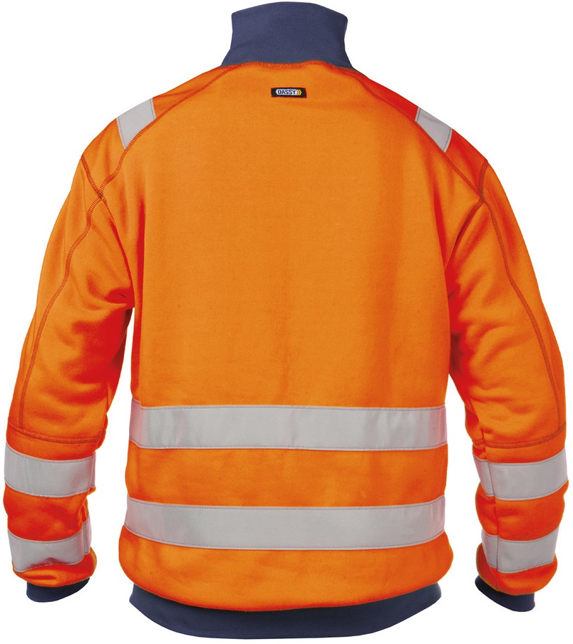 DASSY-Warnschutz, Warn-Sweater DENVER , orange/dunkelblau